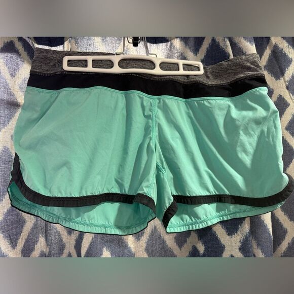 Lululemon Teal Shorts with lining Size 10 - Picture 1 of 9